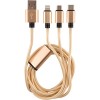 Кабель Energy ET-07 USB Type-A - MicroUSB - Lightning - Type-C (1 м, золотой)