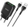 Сетевое зарядное Hoco N6 Charmer microUSB (черный)